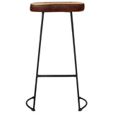 3 Piece Bar Set Solid Rough Wood Mango And Metal