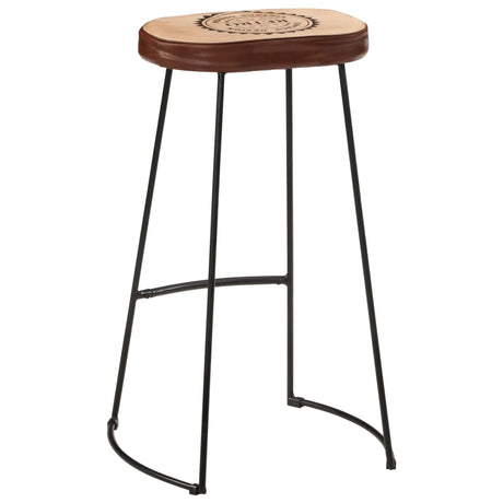 3 Piece Bar Set Solid Rough Wood Mango And Metal
