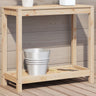 Potting Table With Shelf Impregnated Wood Pine