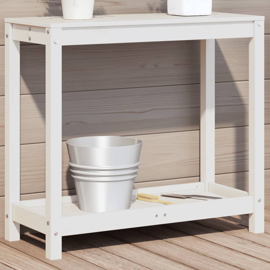 Potting Table With Shelf Impregnated Wood Pine