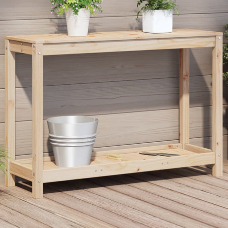 Potting Table With Shelf Impregnated Wood Pine