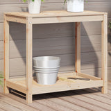 Potting Table With Shelf Impregnated Wood Pine