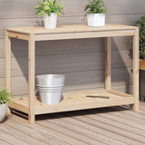 Potting Table With Shelf Impregnated Wood Pine