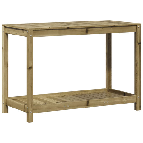 Potting Table With Shelf Impregnated Wood Pine