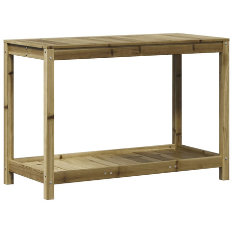 Potting Table With Shelf Impregnated Wood Pine