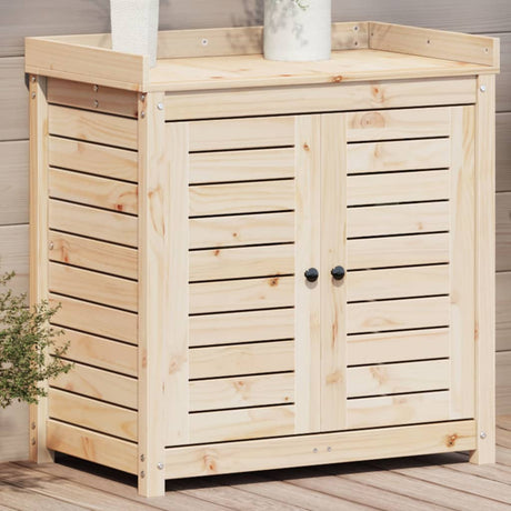 Potting Table With Shelves 82.5X50X86.5 Cm Solid Wood Pine