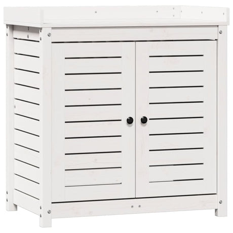 Potting Table With Shelves 82.5X50X86.5 Cm Solid Wood Pine