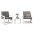 3 Piece Garden Lounge Set Solid Wood Pine