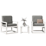3 Piece Garden Lounge Set Solid Wood Pine