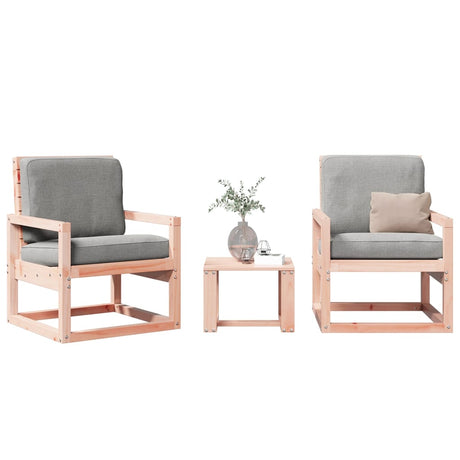 3 Piece Garden Lounge Set Solid Wood Pine