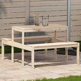 Picnic Table 110X134X75 Cm Solid Wood Douglas