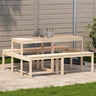Picnic Table 110X134X75 Cm Solid Wood Douglas