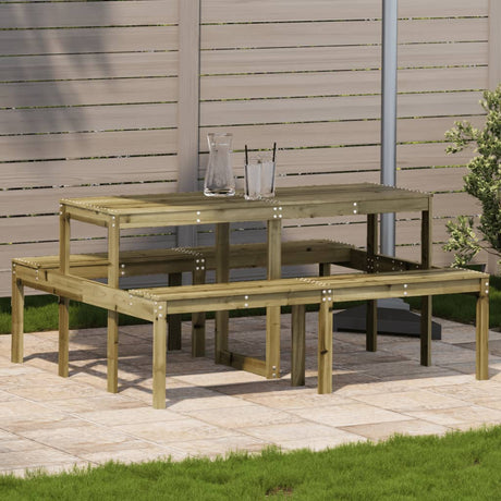 Picnic Table 110X134X75 Cm Solid Wood Douglas