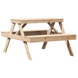 Picnic Table 105X134X75 Cm Solid Wood Pine