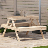 Picnic Table 105X134X75 Cm Solid Wood Pine