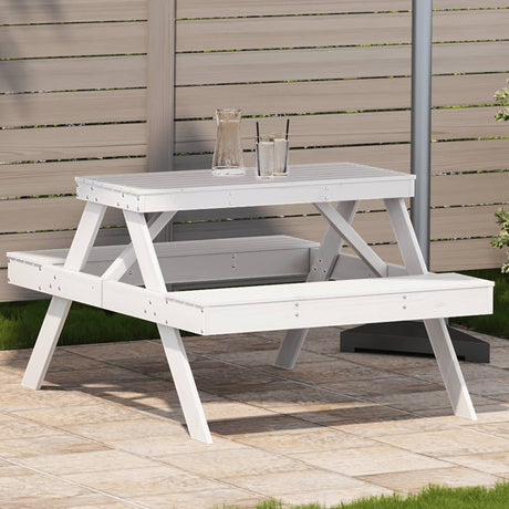 Picnic Table 105X134X75 Cm Solid Wood Pine