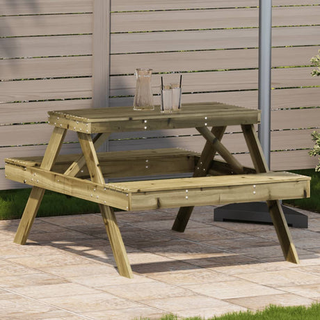 Picnic Table 105X134X75 Cm Solid Wood Pine