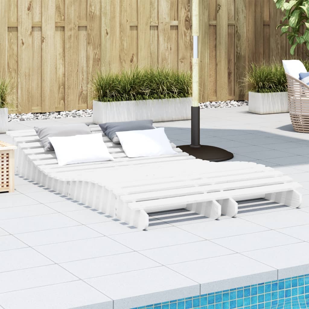 Sun Loungers 2 Pcs Solid Wood Pine
