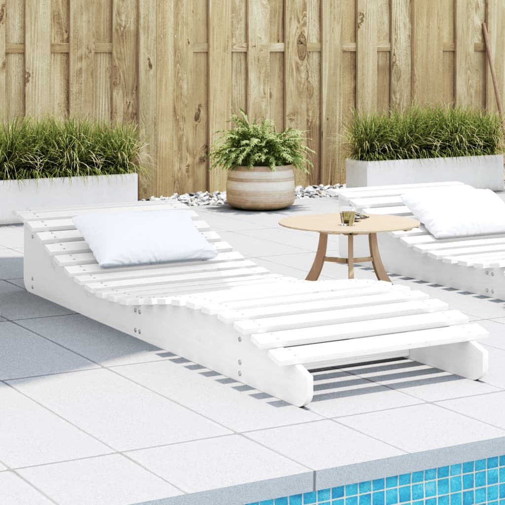 Sun Loungers 2 Pcs Solid Wood Pine