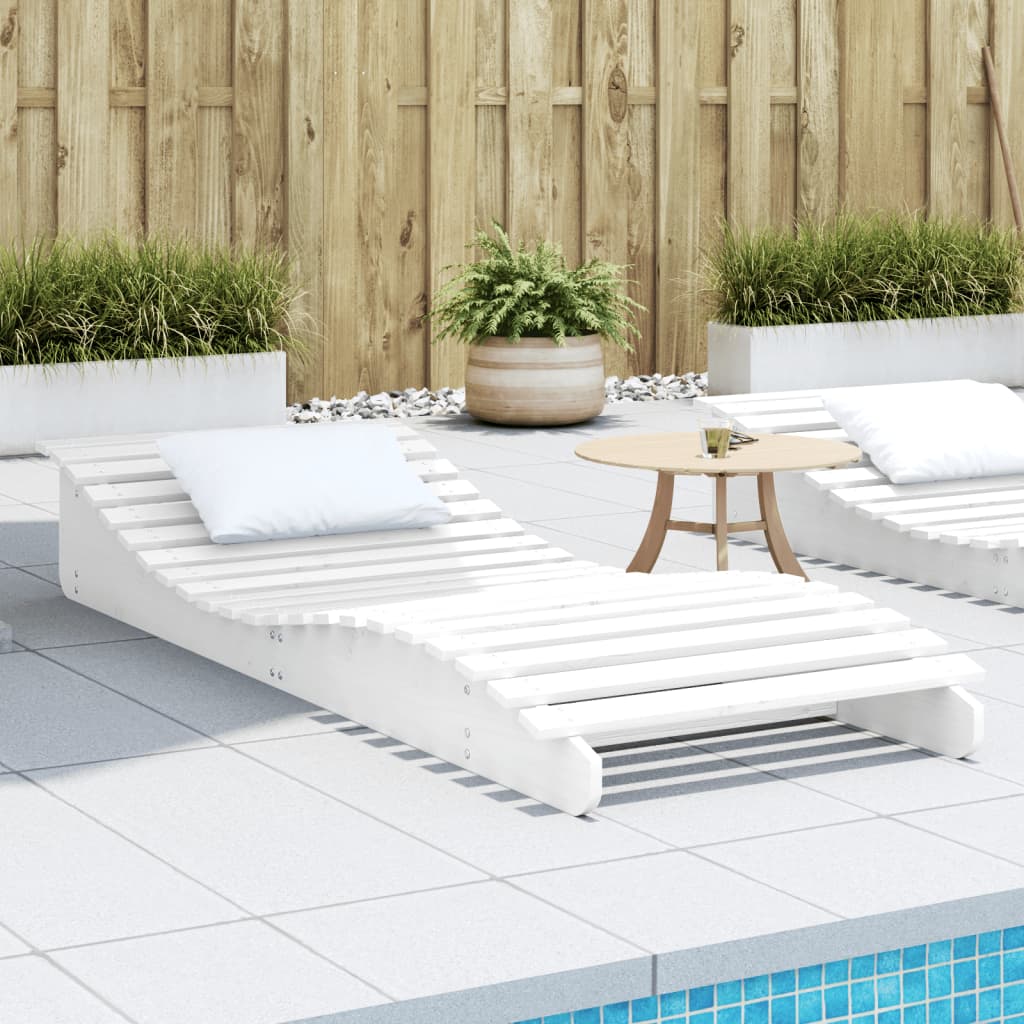 Sun Loungers 2 Pcs Solid Wood Pine