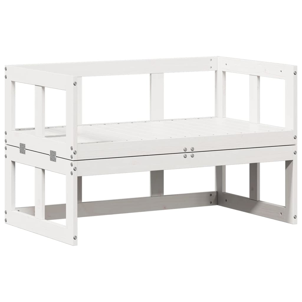Garden Sofa Bench Extendable Solid Wood Pine