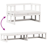 Garden Sofa Bench Extendable Solid Wood Pine