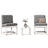 3 Piece Garden Lounge Set Impregnated Wood Pine