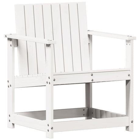 Garden Chair White 62X56X77 Cm Solid Wood Pine
