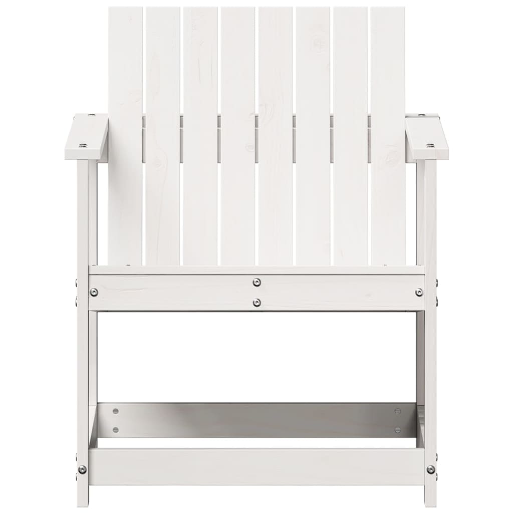 Garden Chair White 62X56X77 Cm Solid Wood Pine