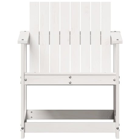 Garden Chair White 62X56X77 Cm Solid Wood Pine