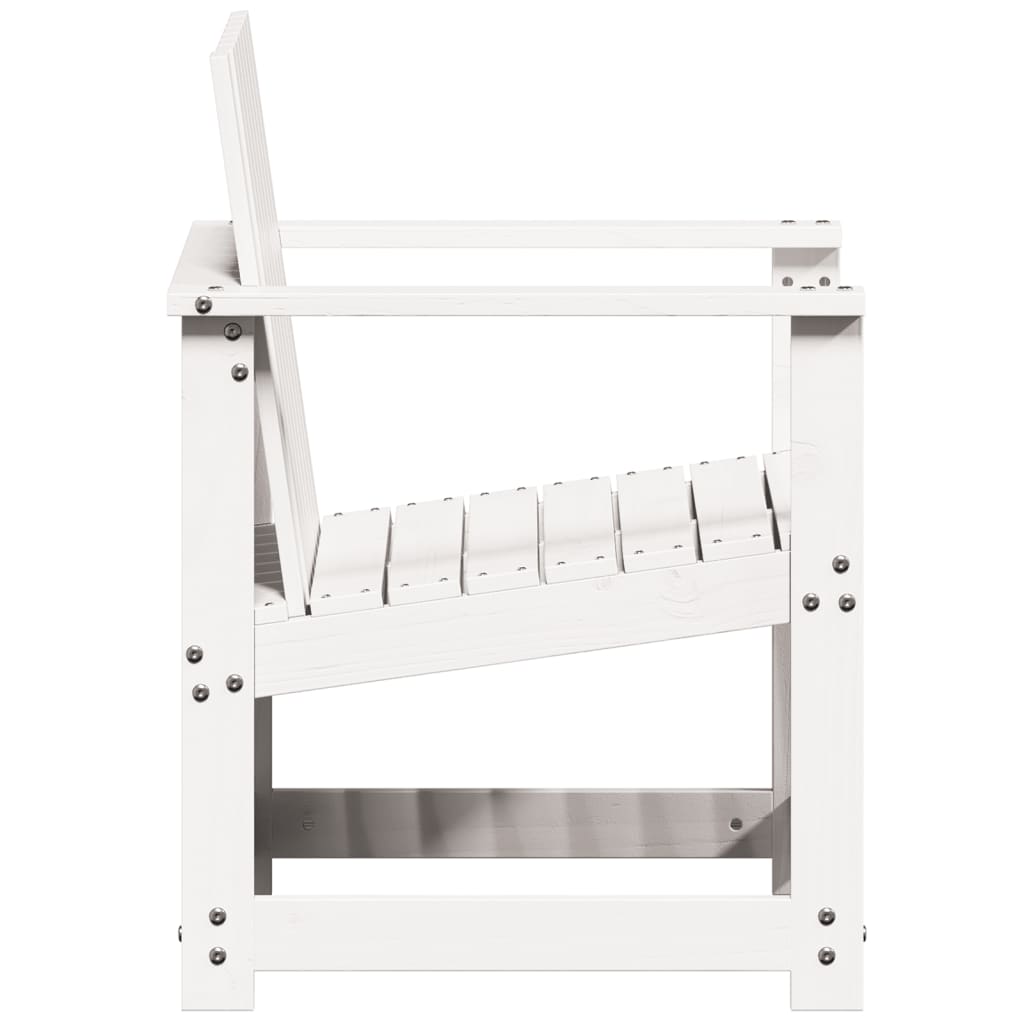 Garden Chair White 62X56X77 Cm Solid Wood Pine