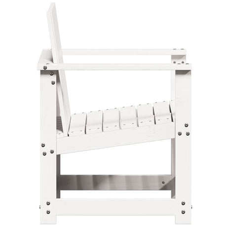 Garden Chair White 62X56X77 Cm Solid Wood Pine