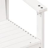 Garden Chair White 62X56X77 Cm Solid Wood Pine