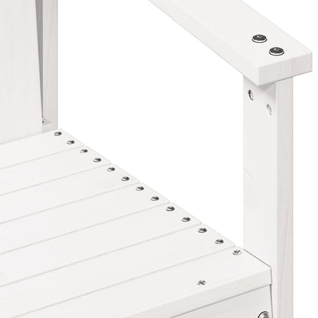 Garden Chair White 62X56X77 Cm Solid Wood Pine