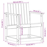 3 Piece Garden Lounge Set Solid Wood Pine