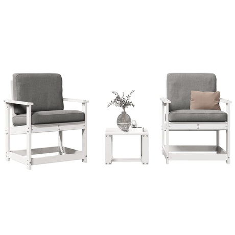 3 Piece Garden Lounge Set Solid Wood Pine