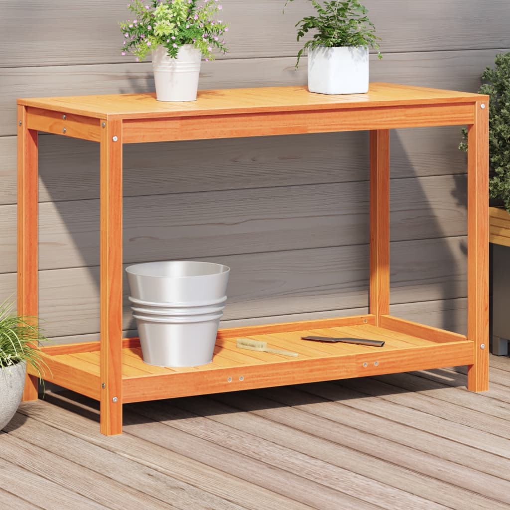 Potting Table With Shelf Impregnated Wood Pine