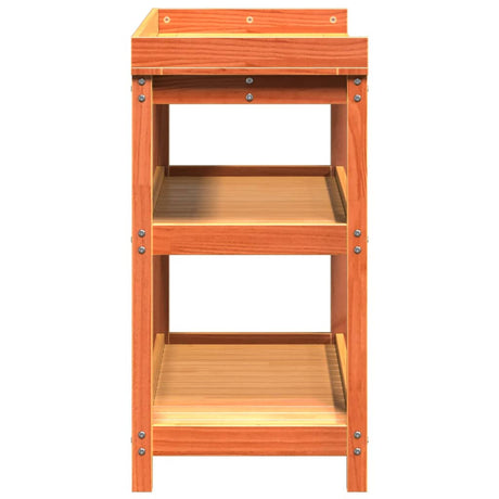 Potting Table With Shelves 108X45X86.5 Cm Solid Wood Pine