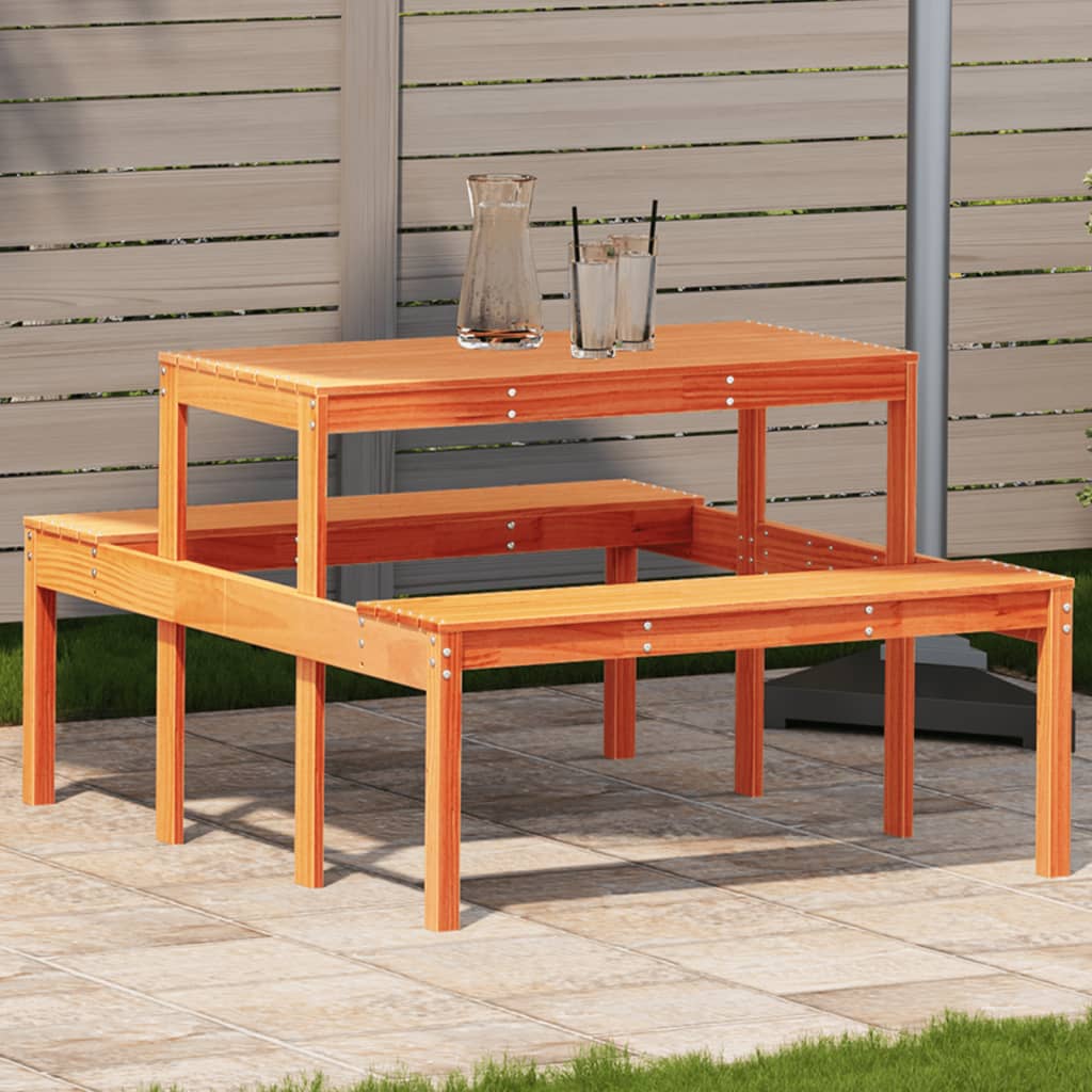Picnic Table 110X134X75 Cm Solid Wood Douglas