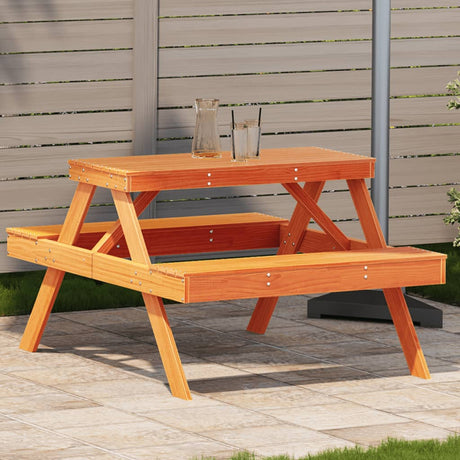 Picnic Table 105X134X75 Cm Solid Wood Pine