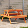 Picnic Table 105X134X75 Cm Solid Wood Pine