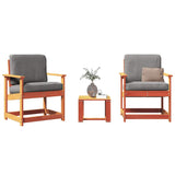 3 Piece Garden Lounge Set Solid Wood Pine