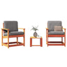 3 Piece Garden Lounge Set Solid Wood Pine