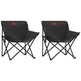 Camping Chairs With Pocket Foldable 2 Pcs
