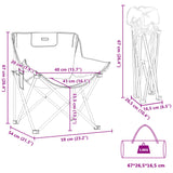 Camping Chairs With Pocket Foldable 2 Pcs