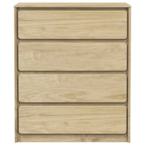 Drawer Cabinet Sauda Oak 76.5X39X91 Cm Solid Wood Pine