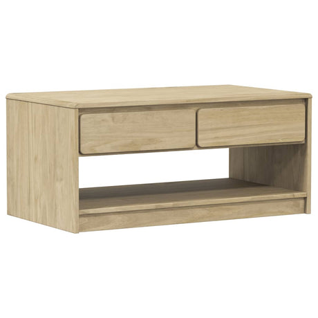 Coffee Table Sauda Oak 99X55X45 Cm Solid Wood Pine