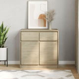 Sideboard Sauda Oak 80X43X75.5 Cm Solid Wood Pine