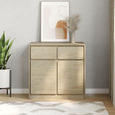 Sideboard Sauda Oak 80X43X75.5 Cm Solid Wood Pine