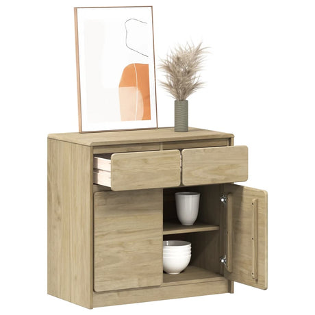Sideboard Sauda Oak 80X43X75.5 Cm Solid Wood Pine